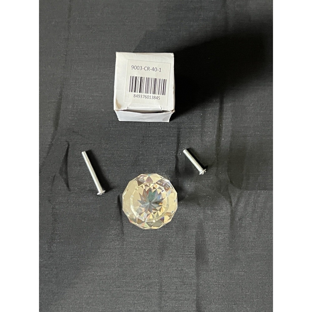 GlideRite 1-5/8"‎ Round K9 Crystal Cabinet Hardware Knob Clear - 9003-CR-40-1 - Picture 4 of 10